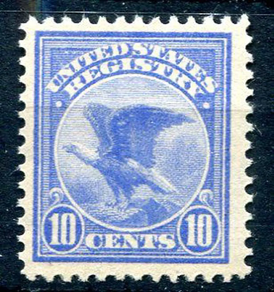 USA 1911 10¢ ultramarine Registration Stamp. Fresh ... Image 1++