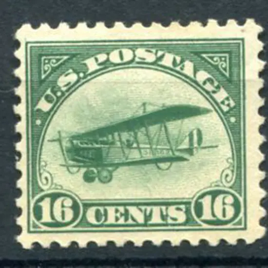 USA 1918 Airmail set of 3. MVLH, the 6¢ showing ...