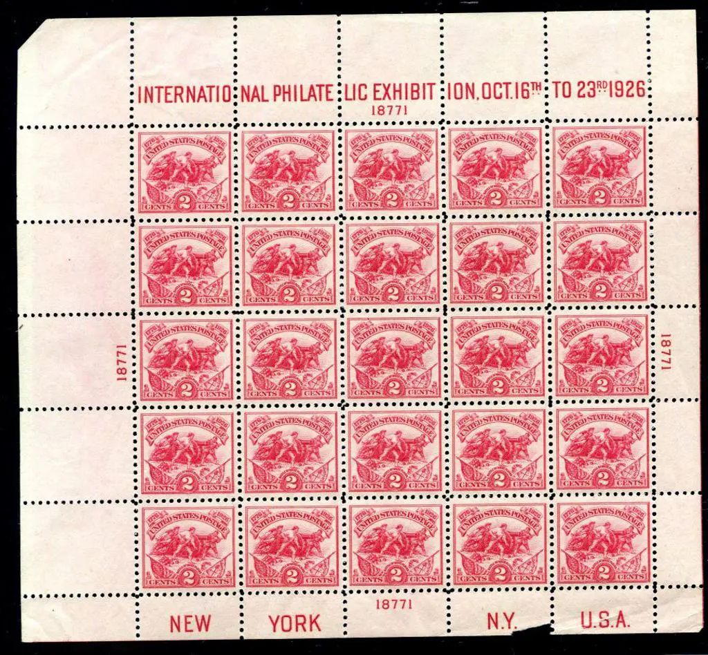 USA 1926 50c New York Int Philatelic Exhib ... Image 1++