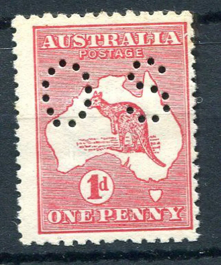 1d pale red Die IIA perfined "OS". MUH, centred ... Image 1++