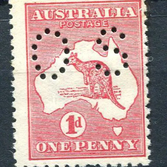 1d pale red Die IIA perfined "OS". MUH, centred ...