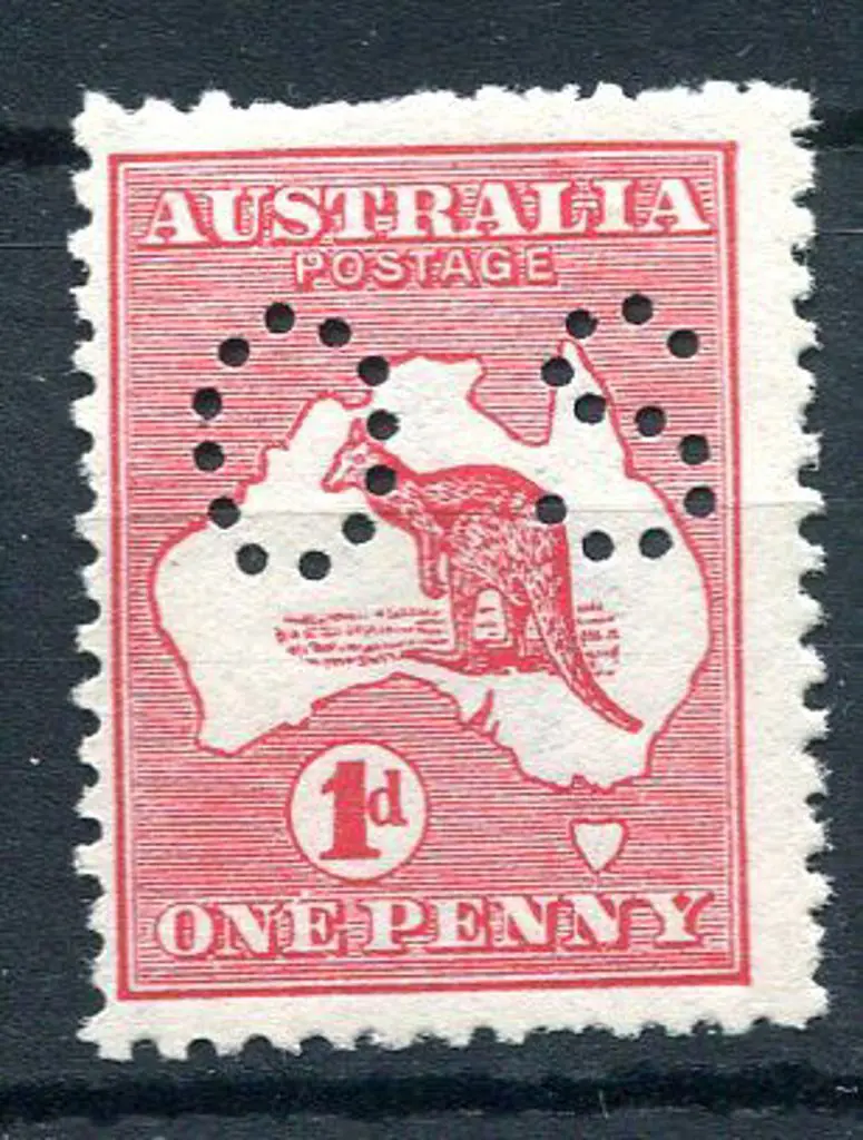 1d red Die IIA perfined "OS" with "Diagonal ... Image 1++