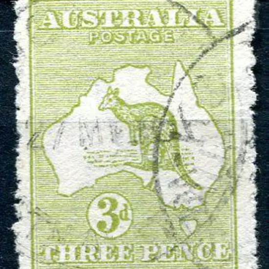 3d olive-green Die I with inverted wmk Fine used ...