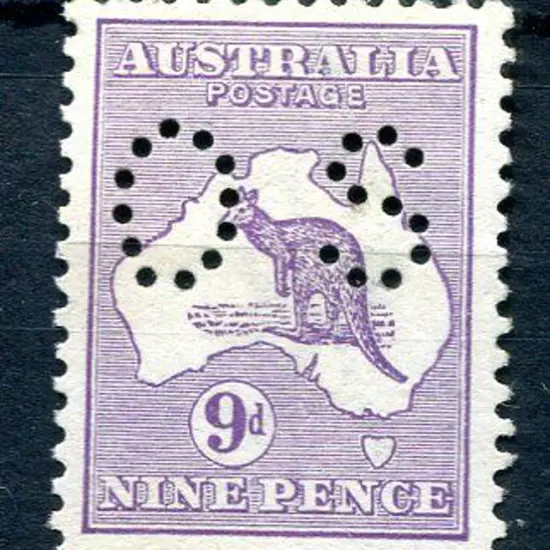 9d pale violet perfined small "OS". Superb MVLH ...