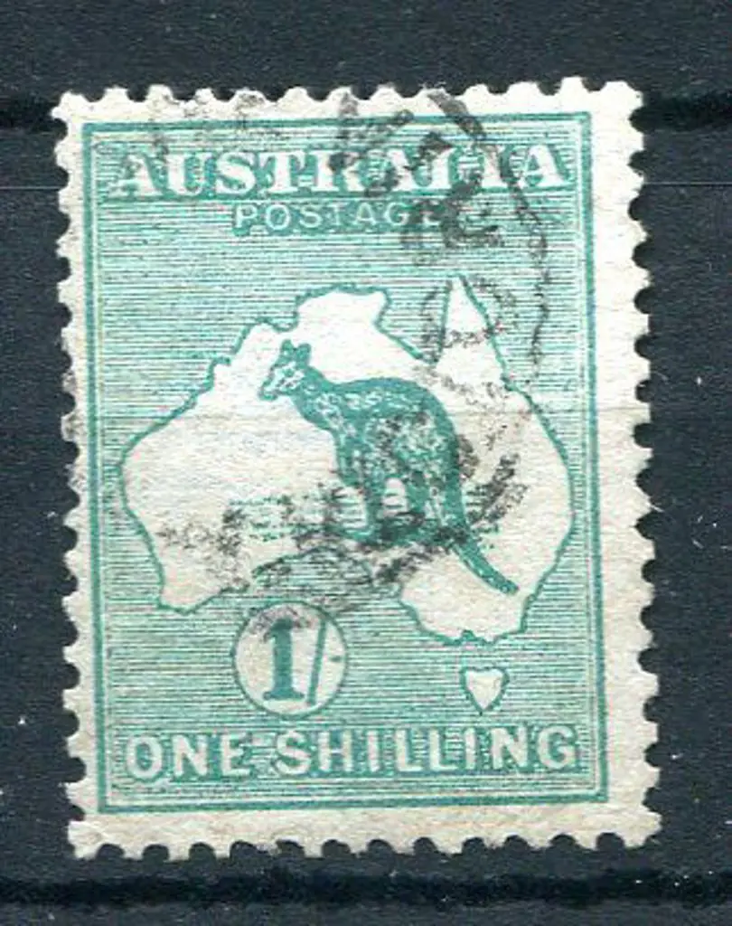 1/- blue-green with inverted wmk. Good to fine ... Image 1++