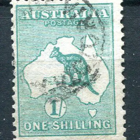 1/- blue-green with inverted wmk. Good to fine ...