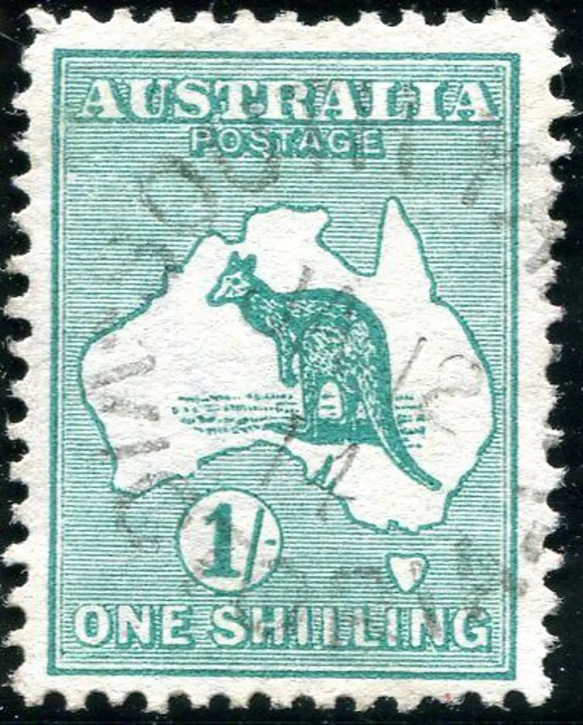 1/- emerald with wmk inverted. Weak corner perf ... Image 1++