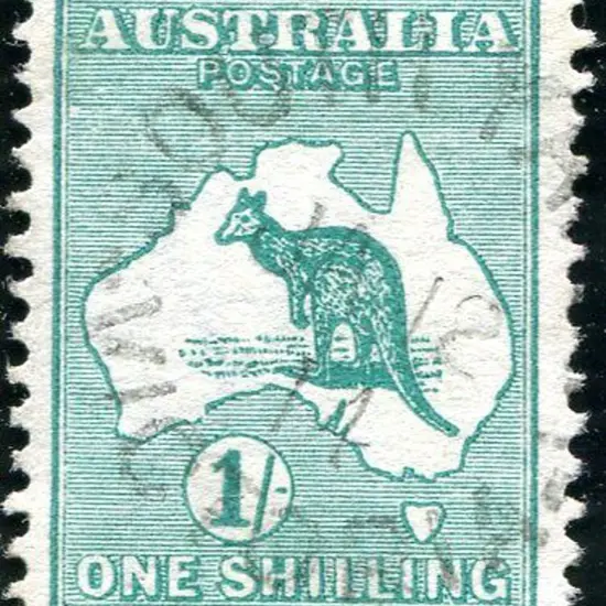 1/- emerald with wmk inverted. Weak corner perf ...