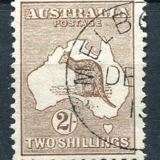 2/- brown neatly CTO with Melbourne DE cds. ...