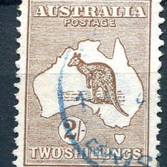 2/- brown. Fine used by corner blue-black cds. ...