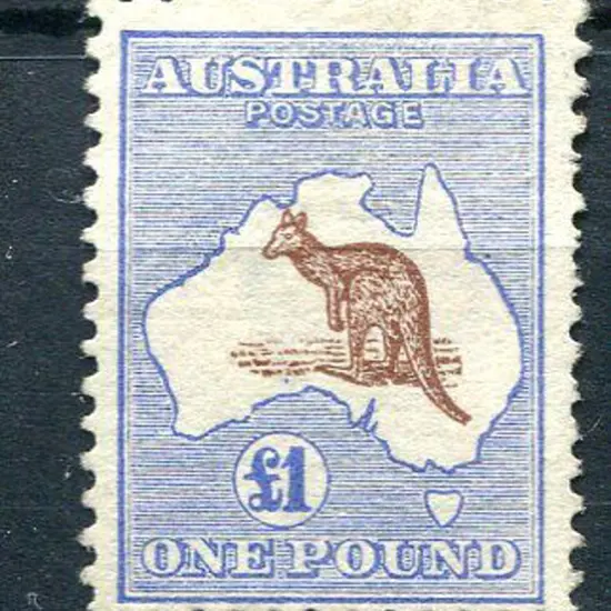 £1 red-brown & blue. MLH with a couple of split ...