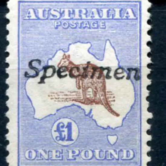 £1 red-brown & blue with "Specimen" type A h/s. ...