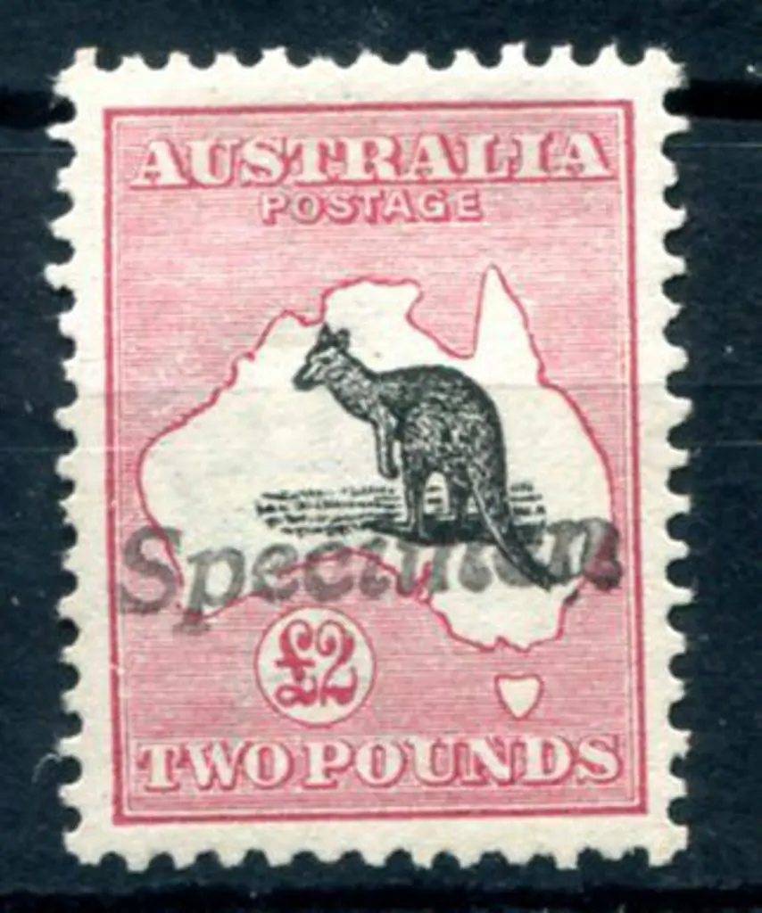 £2 black & rose with "Specimen" type A h/s. MLH & ... Image 1++