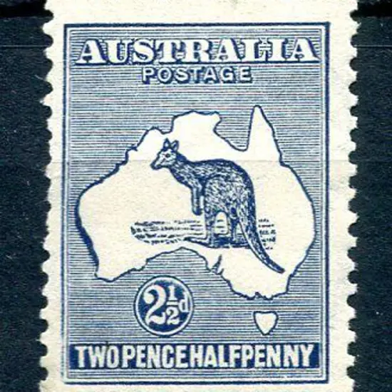 2½d indigo with "heavy coastline to WA" variety. A ...