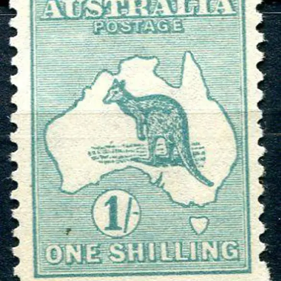 1/- bright blue-green. MVLH with good perfs incl ...