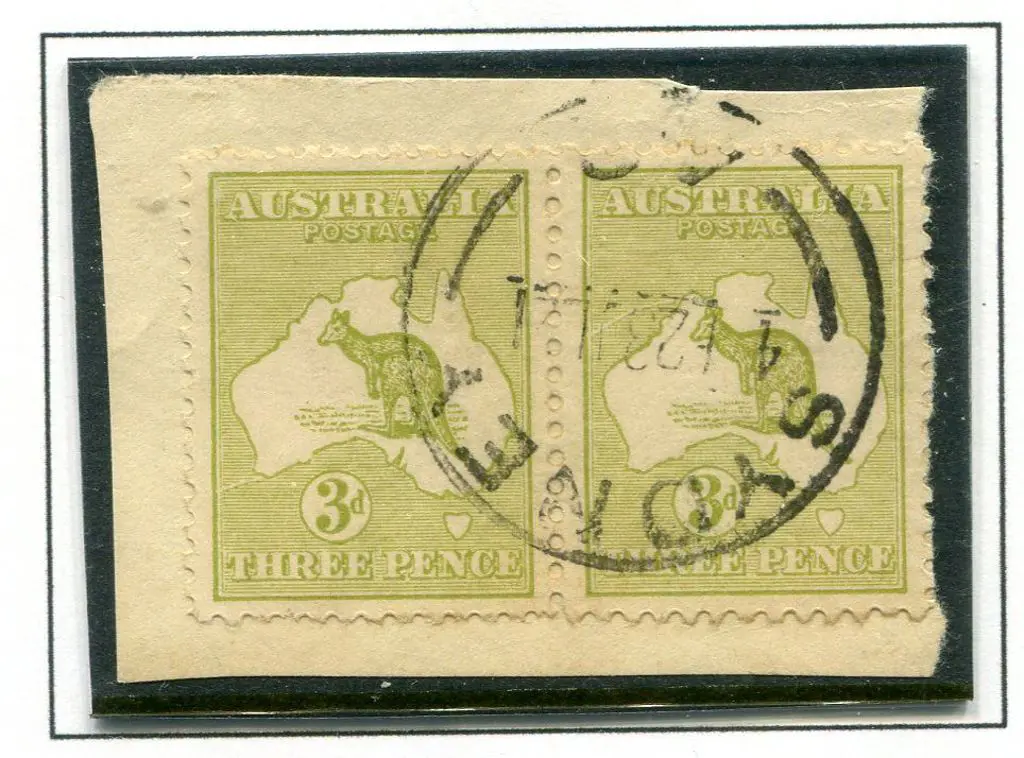 3d olive, Die I horiz se-tenant pair with "White ... Image 1++