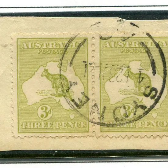 3d olive, Die I horiz se-tenant pair with "White ...