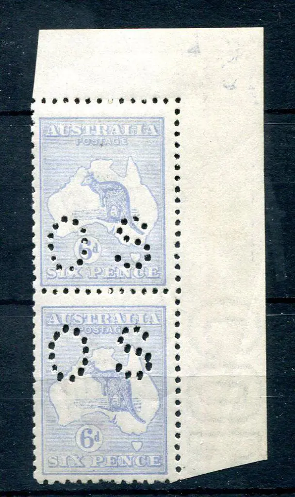 6d milky greyish-blue perfined "OS" in top right ... Image 1++