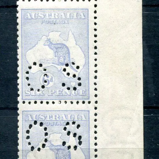 6d milky greyish-blue perfined "OS" in top right ...