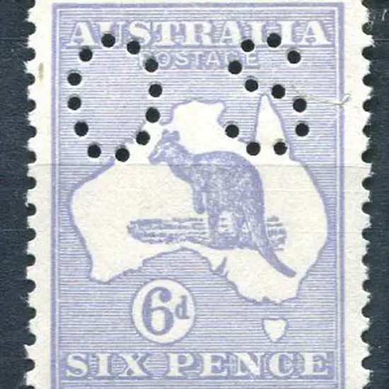 6d pale greyish-violet Die II perfined "OS". Fine ...