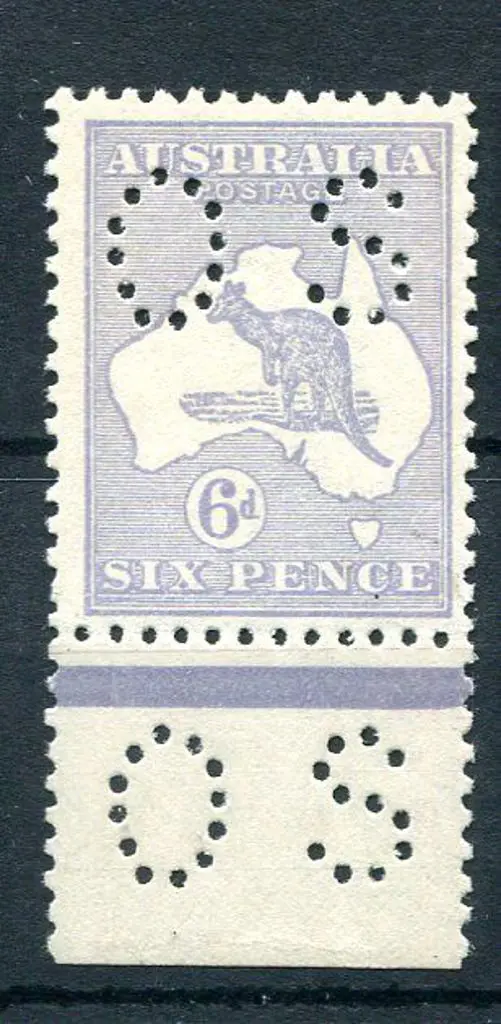 6d pale ultramarine, Die IIB perfined "OS" with ... Image 1++