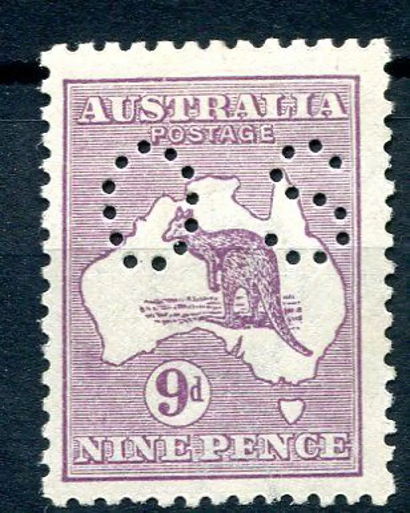 9d violet Die IIB perfined "OS". Fine MVLH. ACSC ... Image 1++