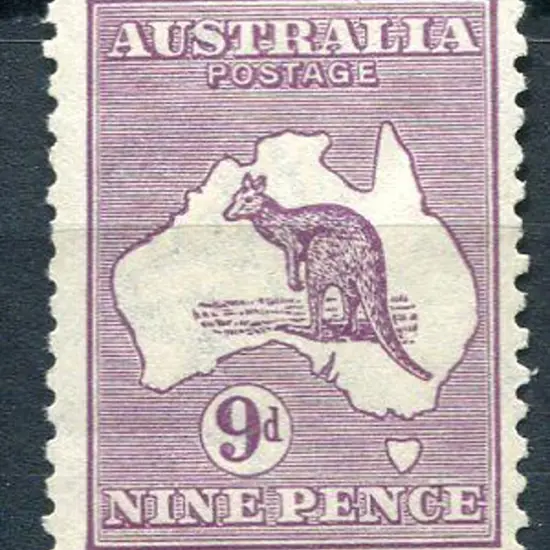 9d violet Die II. MLH, centred slightly right. ...