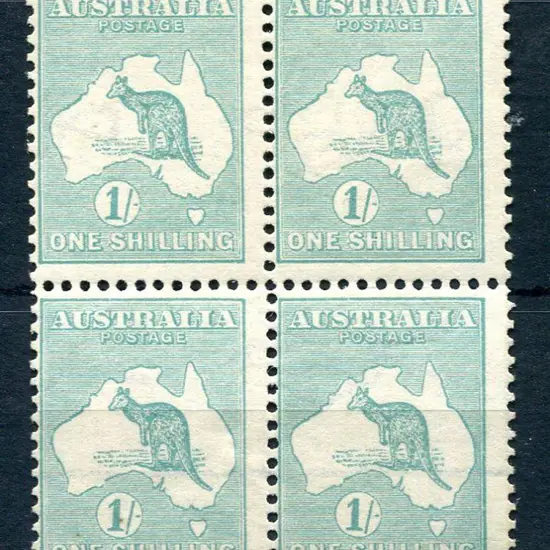 1/- blue green, Die IIB with sideways wmk. MUH ...