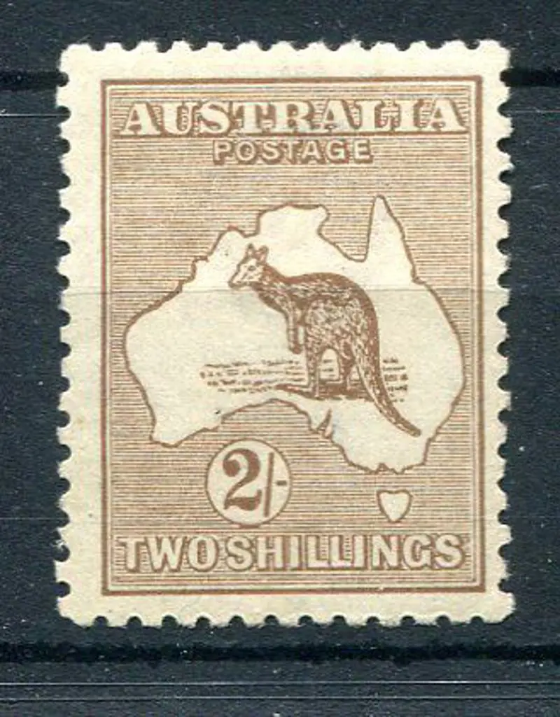 2/- brown. MLH with aged gum & centred slightly to ... Image 1++