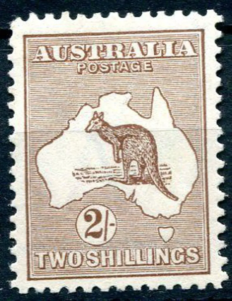 2/- brown. MLH & well centred. ACSC 37, Cat. $450 Image 1++
