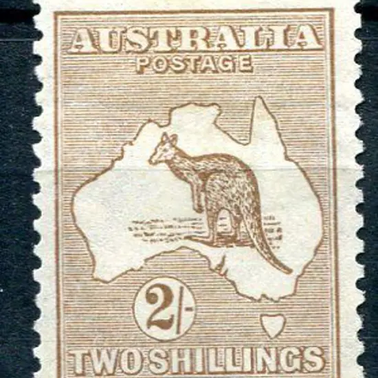 2/- pale brown. MLH with hinge remnant. Attractive ...