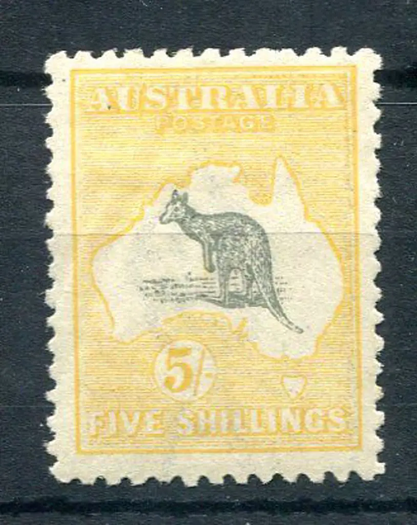 5/- grey & chrome-yellow with "Gulf of Carpentaria ... Image 1++