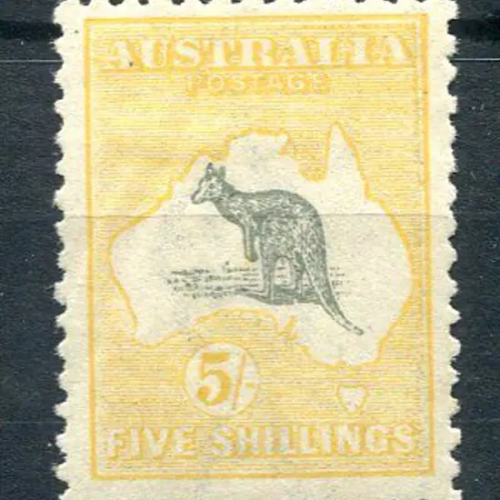 5/- grey & chrome-yellow with "Gulf of Carpentaria ...