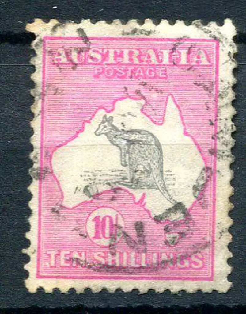 10/- grey & pink with "white flaw at top Gulf of ... Image 1++