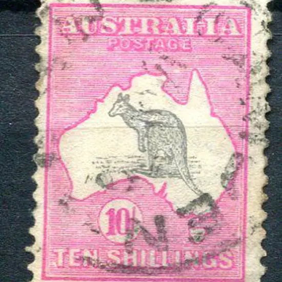 10/- grey & pink with "white flaw at top Gulf of ...