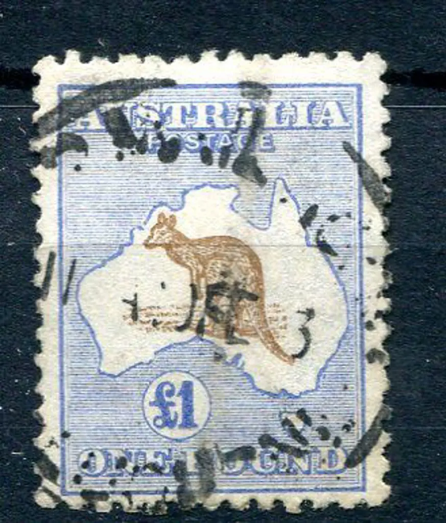 £1 chestnut & blue with "short Spencer's Gulf" ... Image 1++