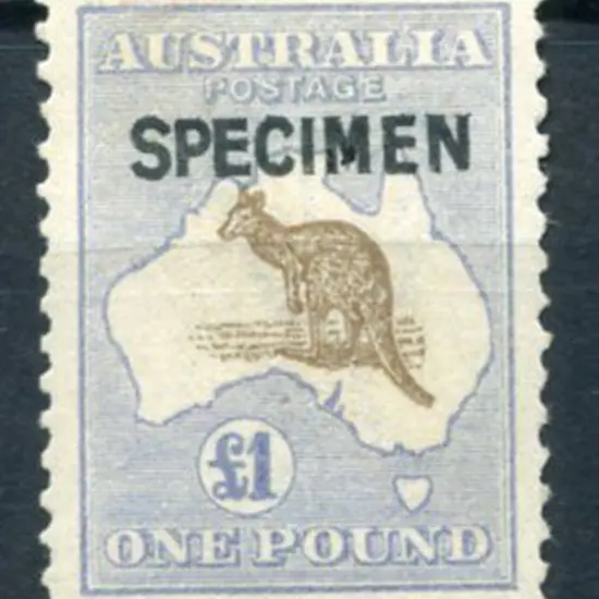 £1 light brown & pale blue ovptd "SPECIMEN" type ...