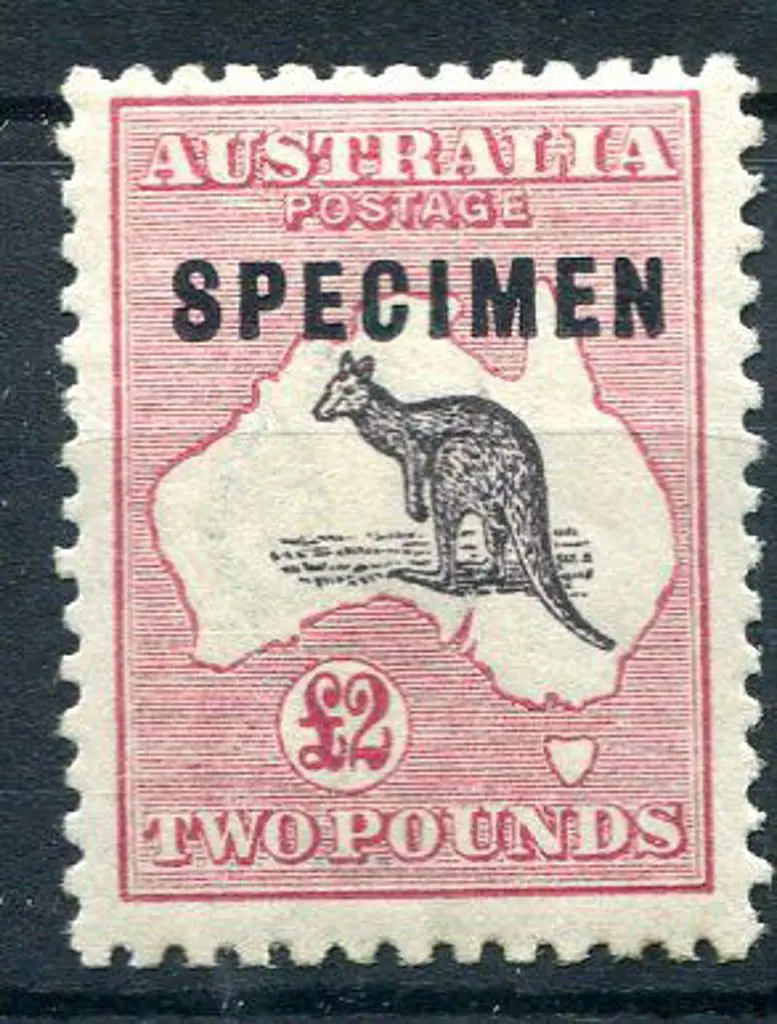 £2 purple-black & rose ovptd "SPECIMEN" type C. ... Image 1++