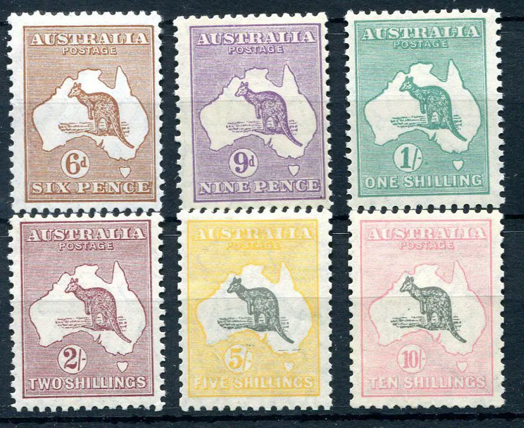 1929/30 Small Multiple Watermark 6d to 10/- ... Image 1++