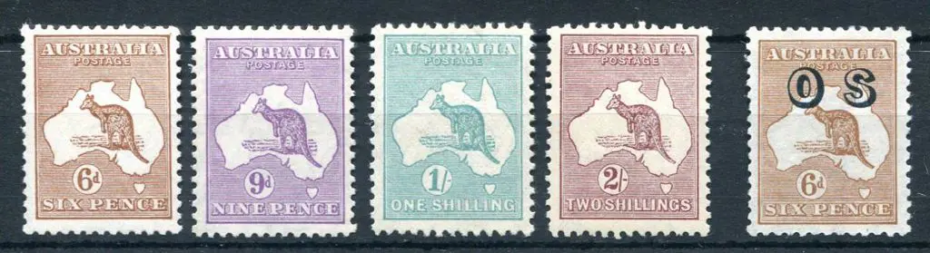 1929/30 Small Multiple Watermark 6d, 9d, 1/- & ... Image 1++