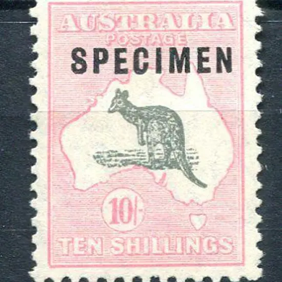 1929/30 Small Multiple Watermark 10/- grey & pale ...