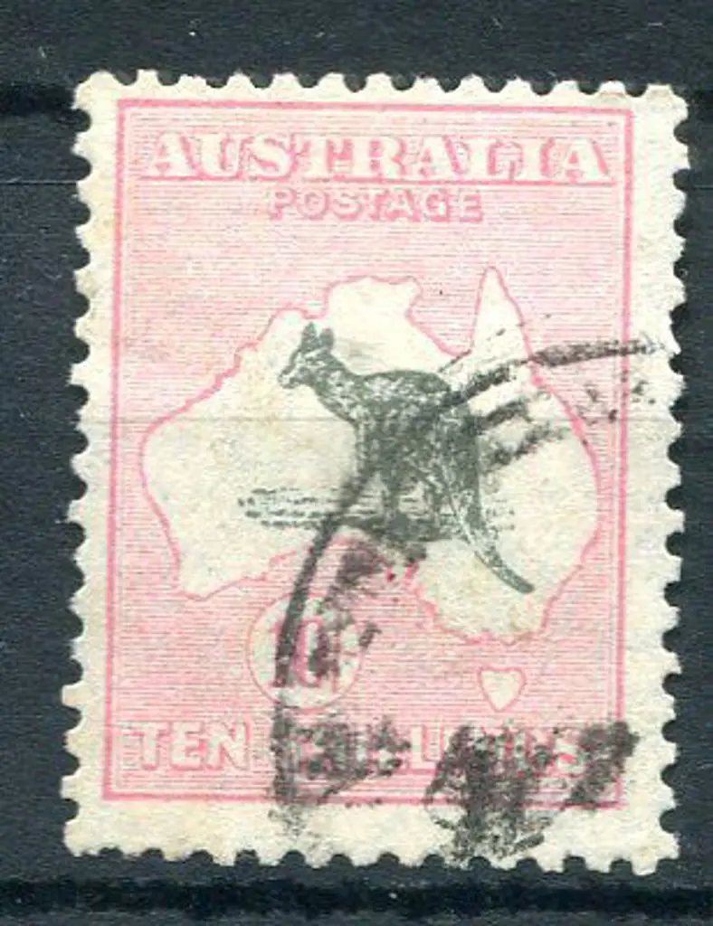1929/30 Small Multiple Watermark 10/- grey & pale ... Image 1++