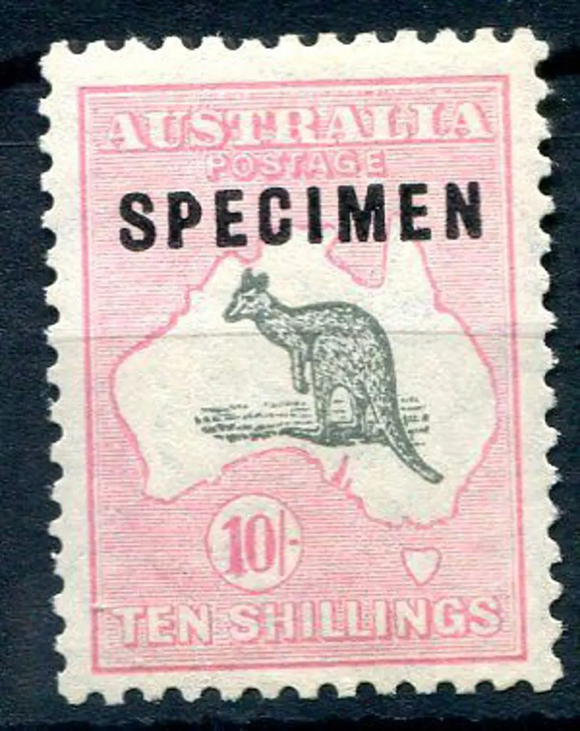 1929/30 Small Multiple Watermark 10/- grey & pink ... Image 1++