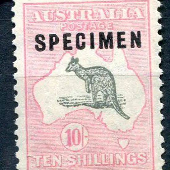 1929/30 Small Multiple Watermark 10/- grey & pink ...