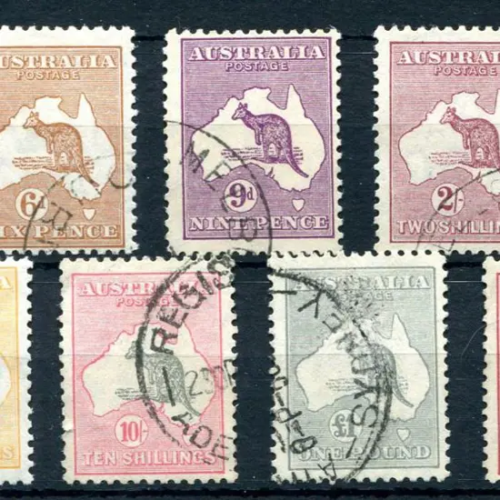 1931-47 CofA 6d to £2 fine used selection, the 9d, ...