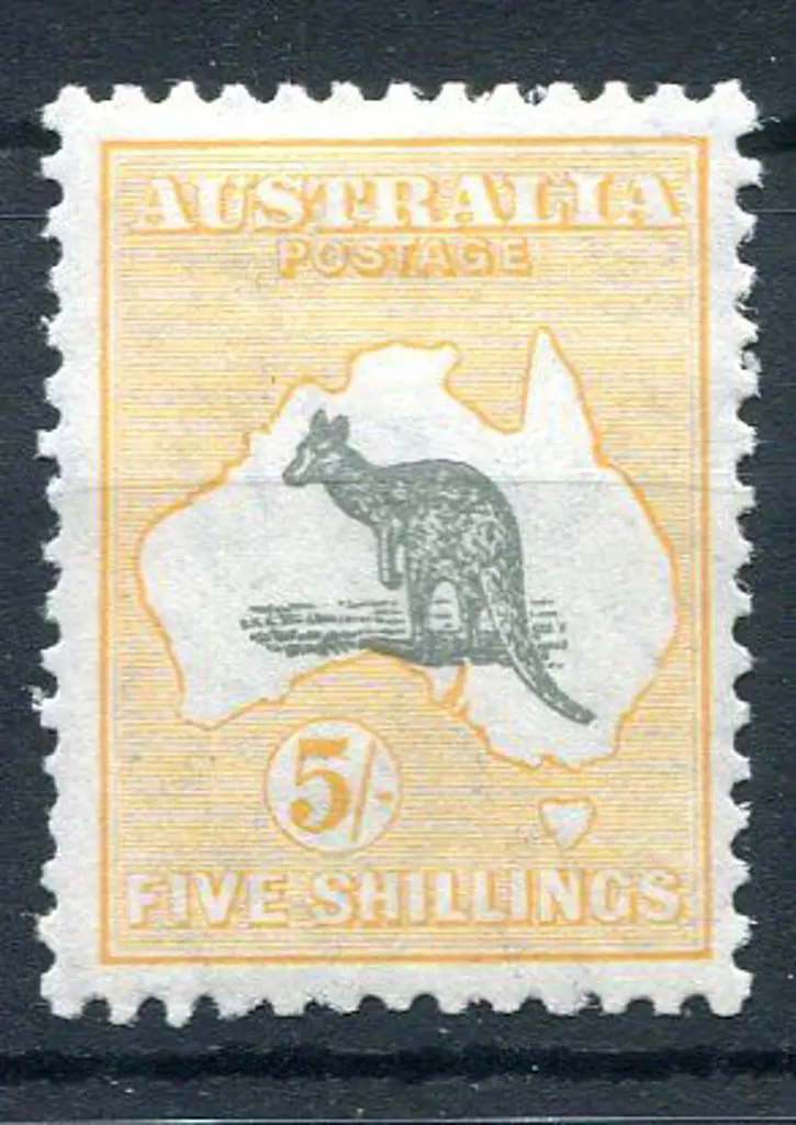 1931-47 CofA 5/- grey & yellow-orange. Fine MLH ... Image 1++