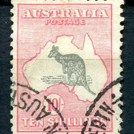 1931-47 CofA 10/- grey & pink. Fine used with part ...
