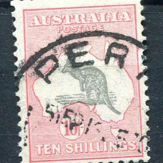 1931-47 CofA 10/- grey & pink. Good to fine used ...