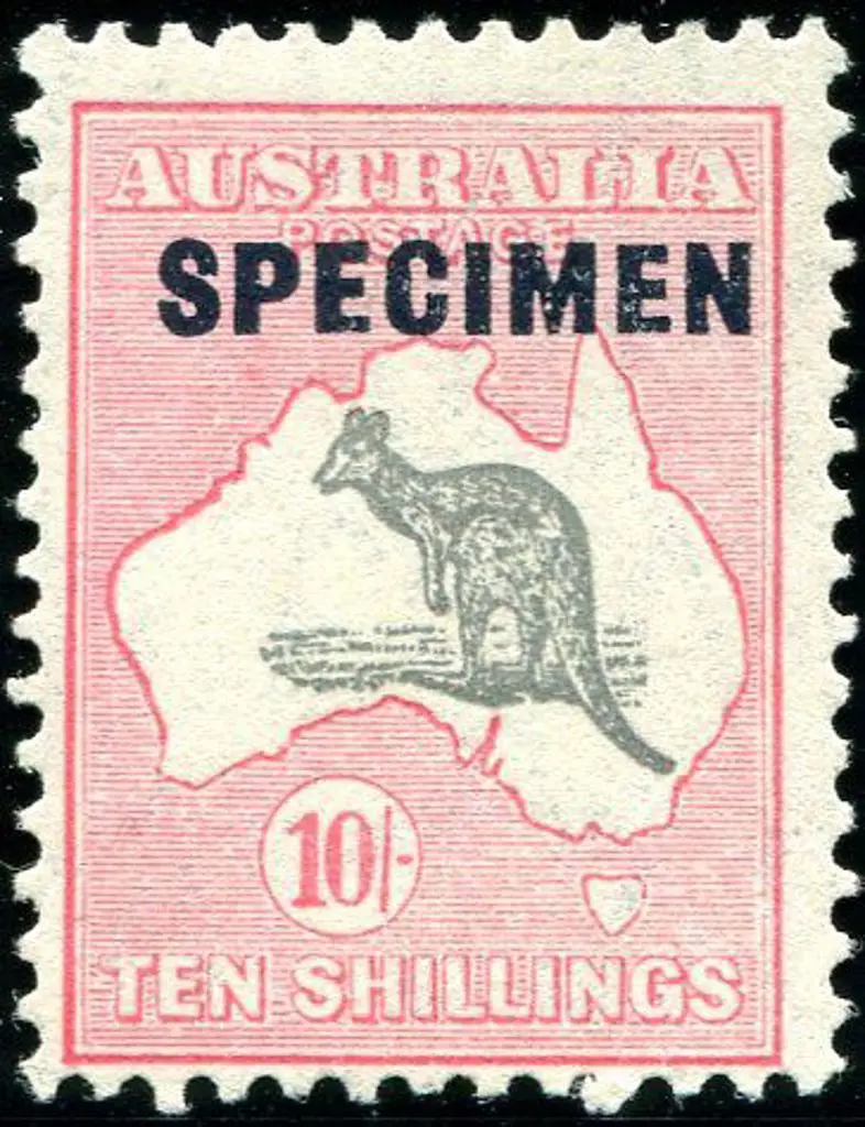 1931-47 CofA 10/- grey & pink ovptd "SPECIMEN" ... Image 1++