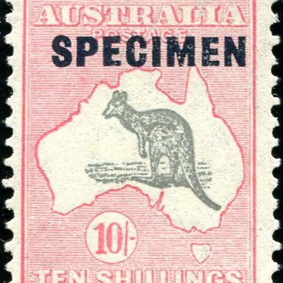 1931-47 CofA 10/- grey & pink ovptd "SPECIMEN" ...